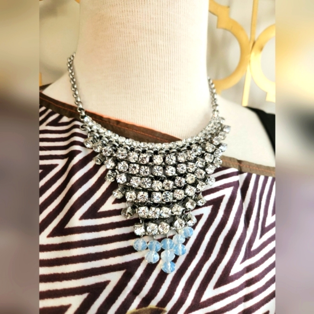 Rhinestone Necklace with Earrings Set - Picture 10 of 17